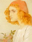 Anthony Frederick Sandys Wall Art - The Red Cap